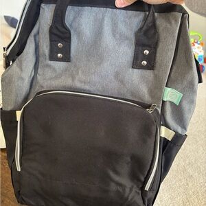 Stylish Gray and Black diaper bag